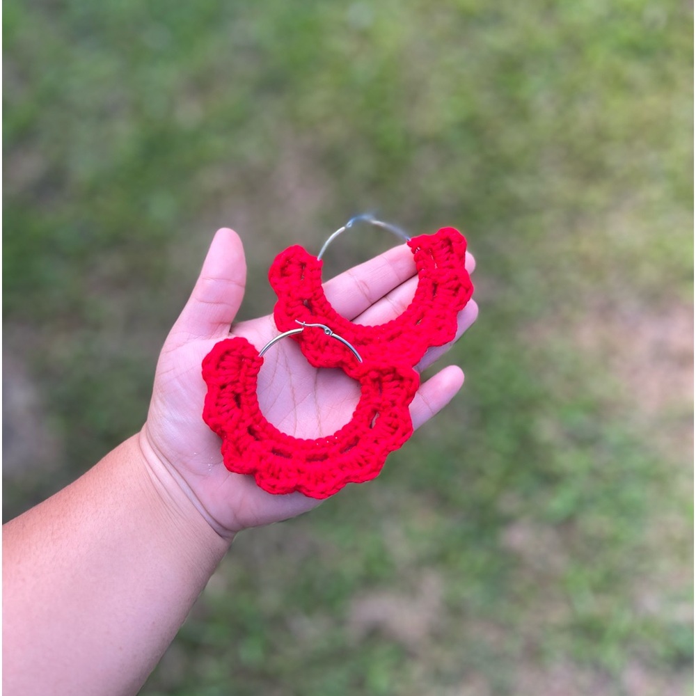 Ballerina Crochet Hoop Earrings